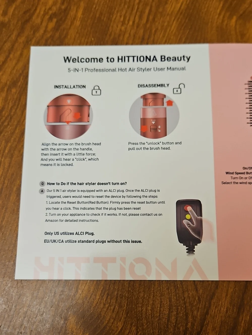 Hittiona multi-Styler no heat damage fast speed Dryer 5 in 1 interchangeable set